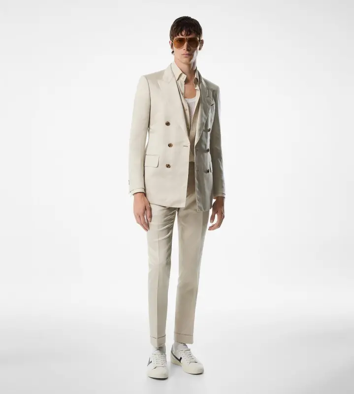 SILK LINEN TWILL DYLLAN JACKET CHAMPAGNE online